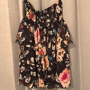 Bebe sleeveless ruffle mini